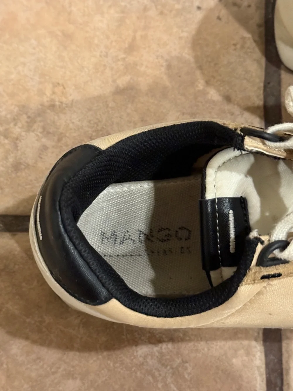 Mango Women's Sneakers in Tan, Cream and Black - Picture 4 of 4
